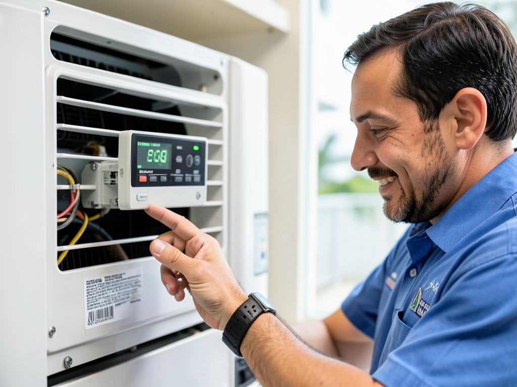 Who is responsible for AC repairs in Allapattah apartment rentals?